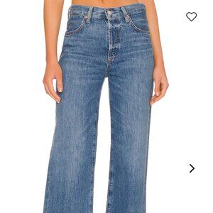 Annina High Rise Wide Leg 33" in Blue Rose